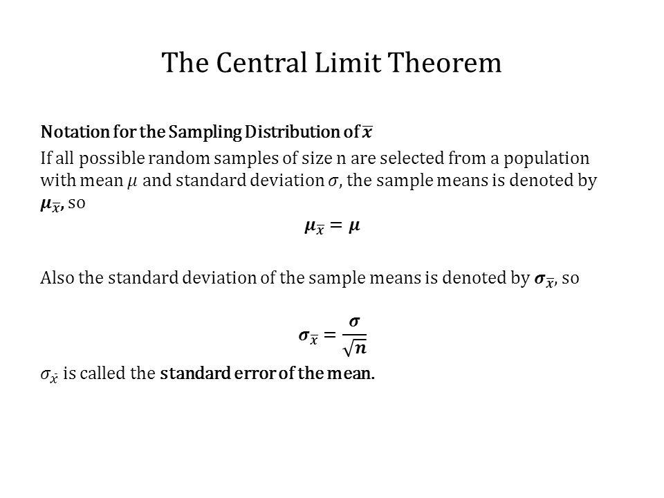 The Central Limit Theorem - ppt video online download