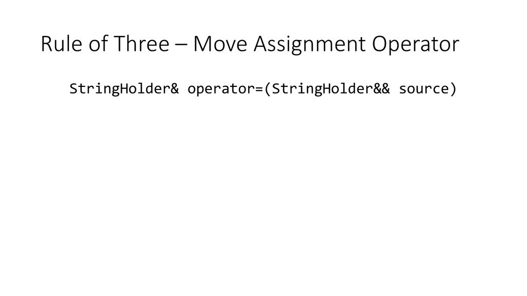 a move assignment operator