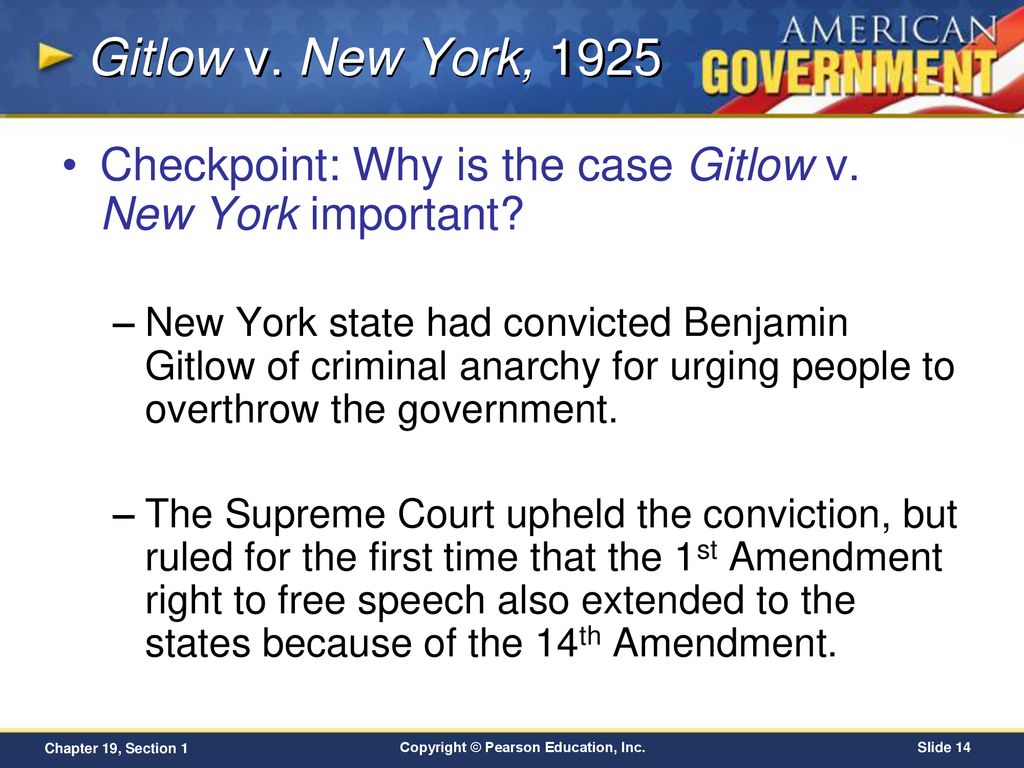 Chapter 19: Civil Liberties: First Amendment Freedoms Section 1 ppt Chapter 19: Civil Liberties: First Amendment Freedoms Section 1 ppt