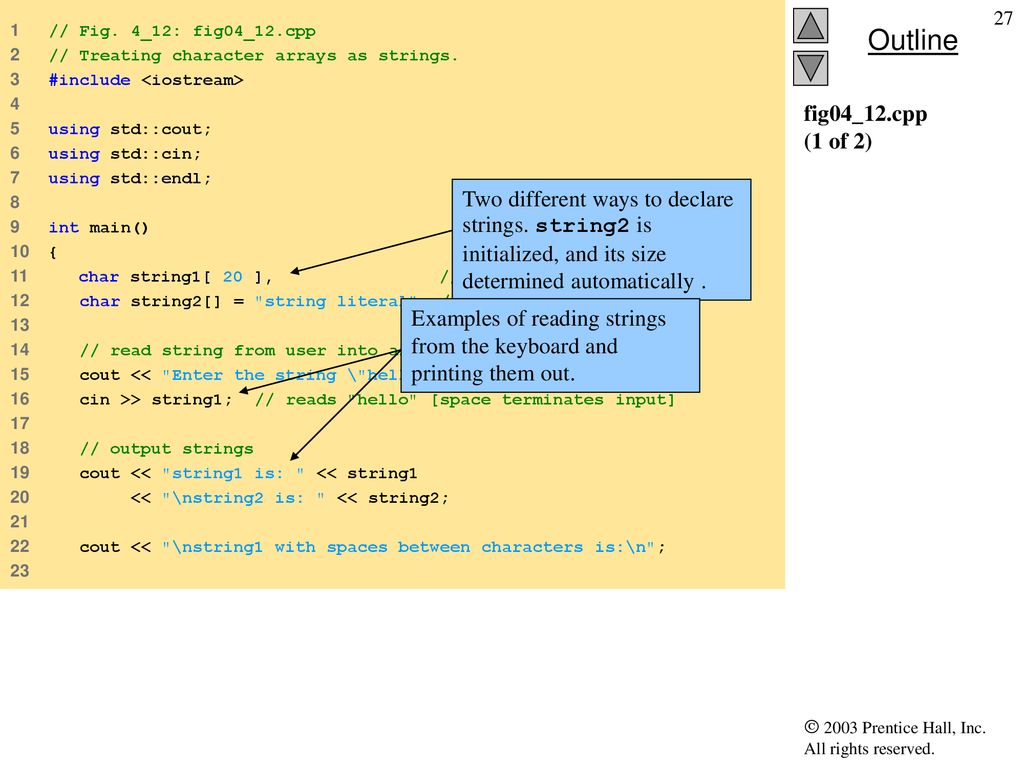 Chapter 4 - Arrays Outline 4.1 Introduction 4.2 Arrays - ppt download