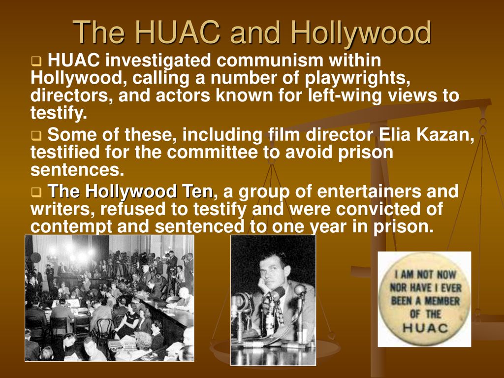 The HUAC and Hollywood
