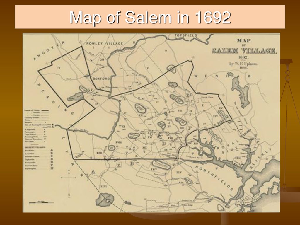 Map of Salem in 1692