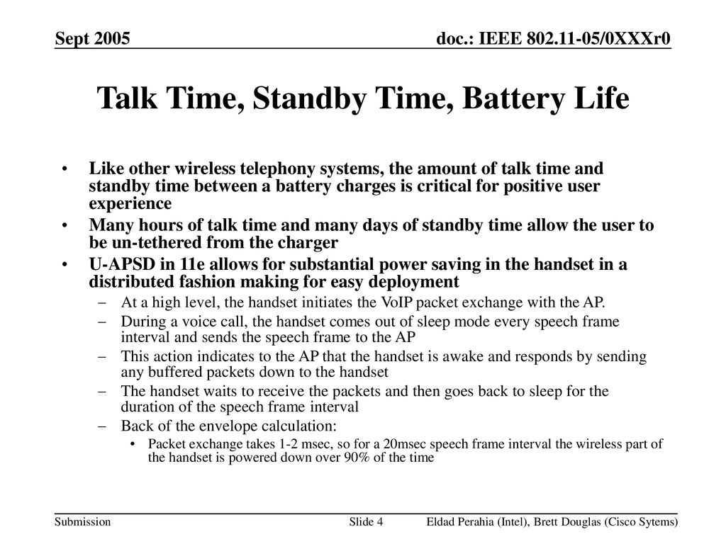 Talk Time, Standby Time, Battery Life