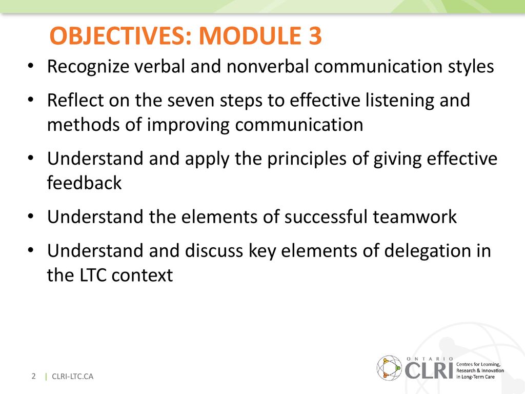 Leadership In Ltc Module 3 Ppt Download Paraphrasing I A Key Element Of Two Way Verbal Communication Two-way 