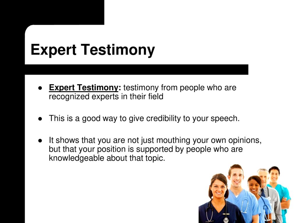 expert testimony example