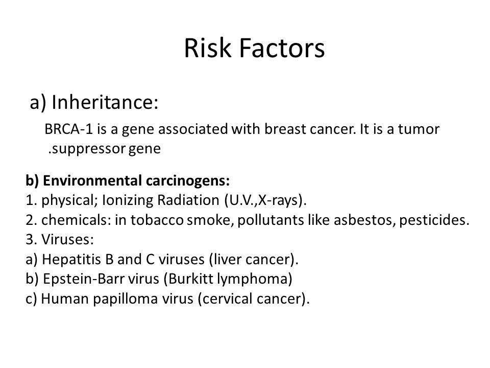 Risk Factors a) Inheritance: