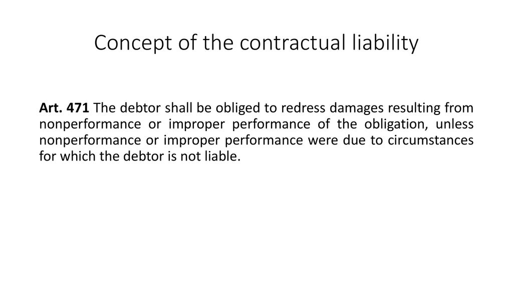 define contractual liability