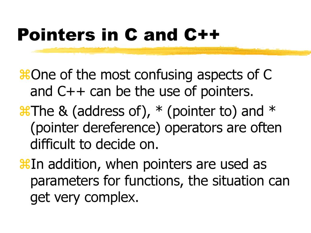 Pointers and References - ppt download
