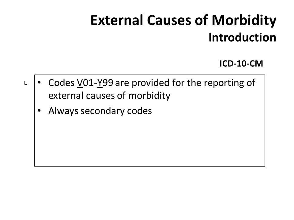 External Causes of Morbidity Introduction