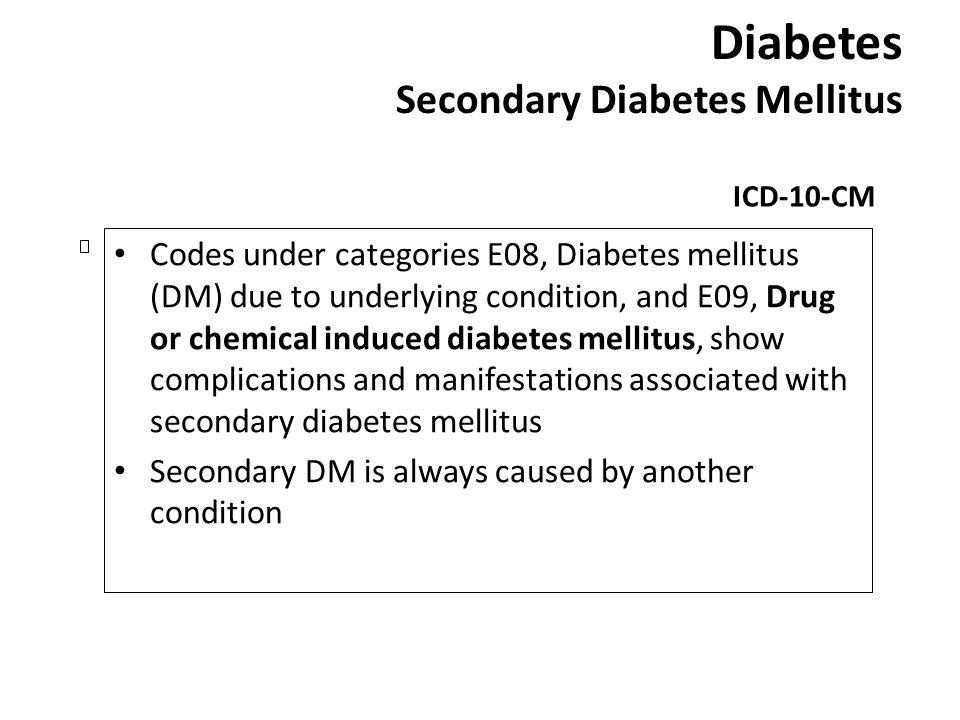 Diabetes Secondary Diabetes Mellitus