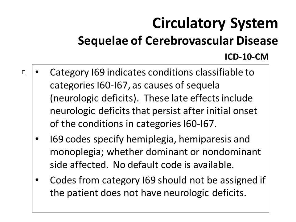 Circulatory System Sequelae of Cerebrovascular Disease