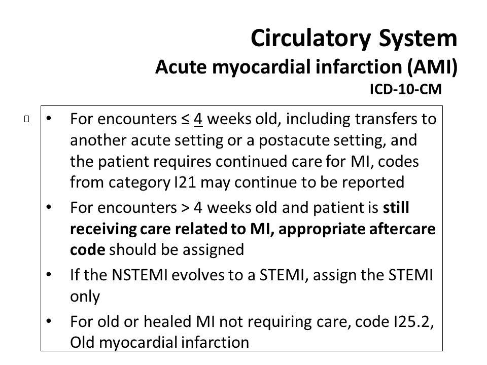 Circulatory System Acute myocardial infarction (AMI)