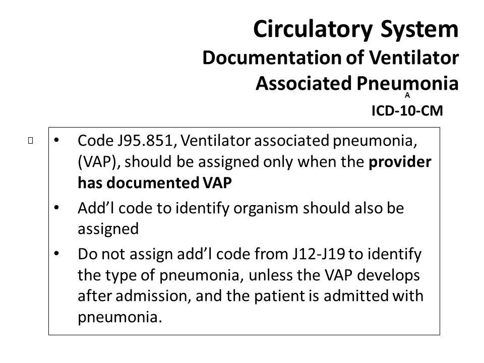 Circulatory System Documentation of Ventilator Associated Pneumonia