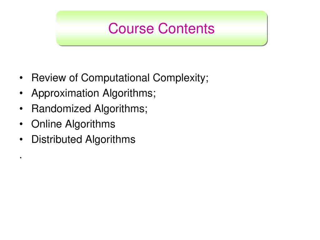 CSE 6408 Advanced Algorithms. - ppt download