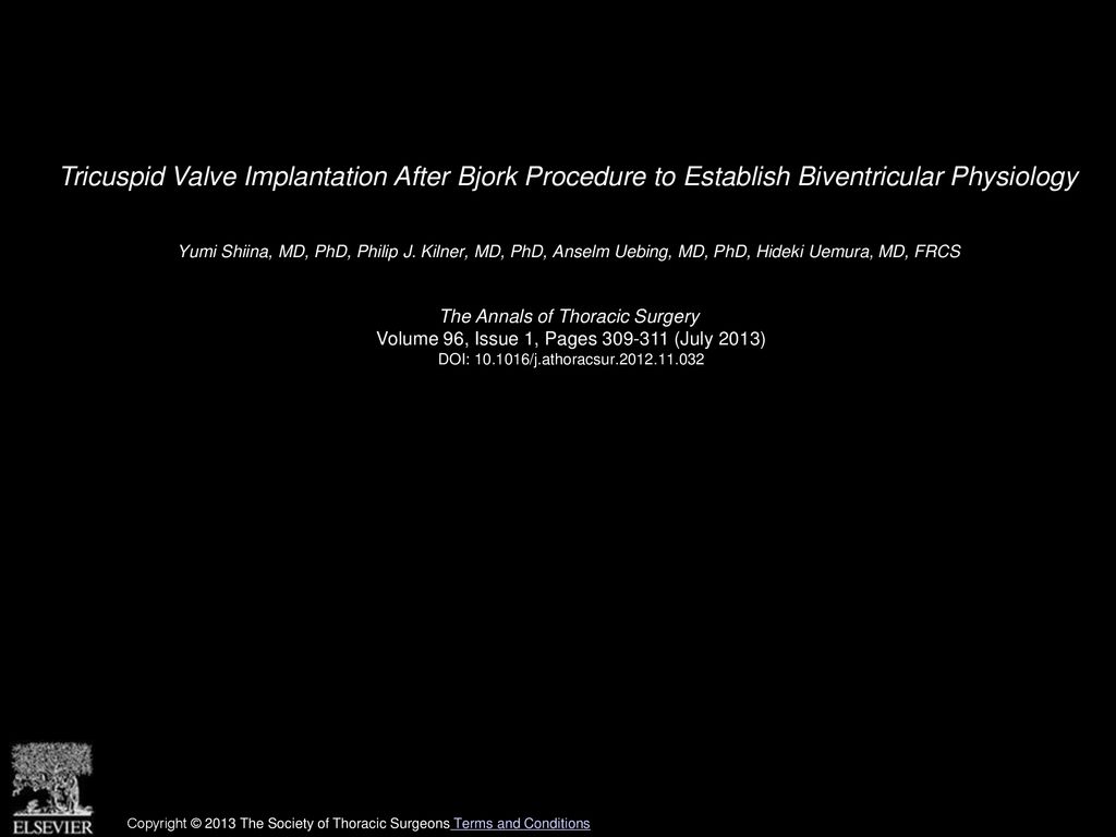 Tricuspid Valve Implantation After Bjork Procedure to Establish Biventricular Physiology