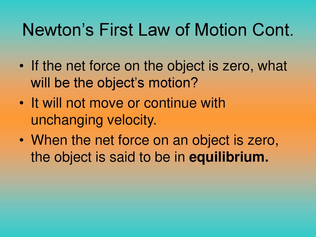 Force and Motion Section ppt download