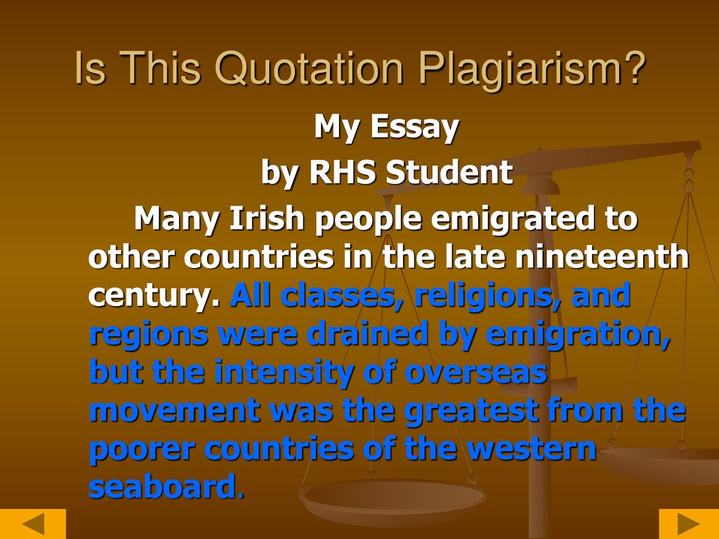 essay plagiarism quotation