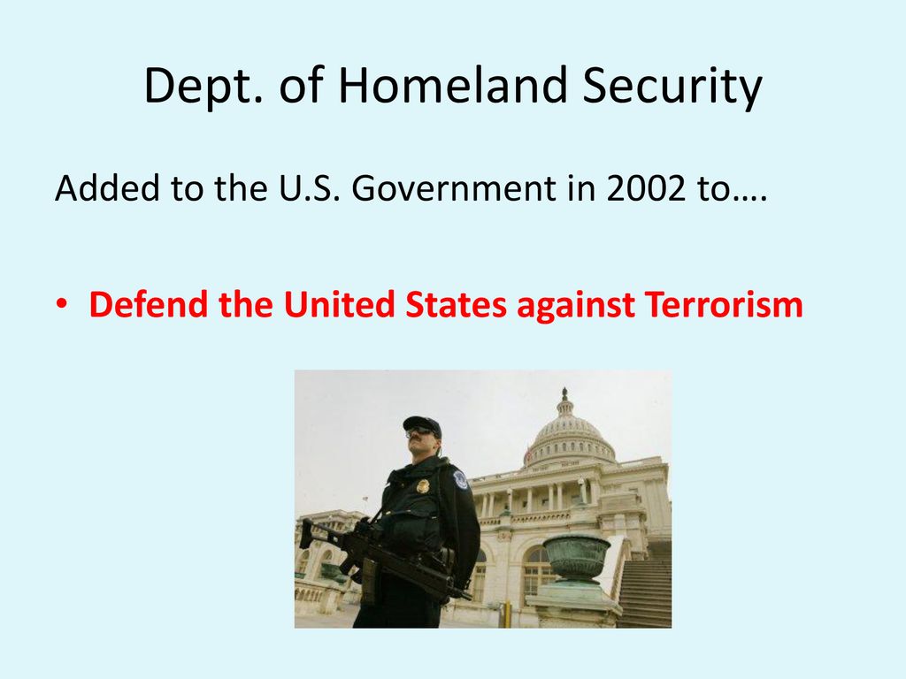 Dept. of Homeland Security