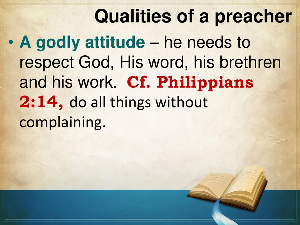 Qualities of a preacher