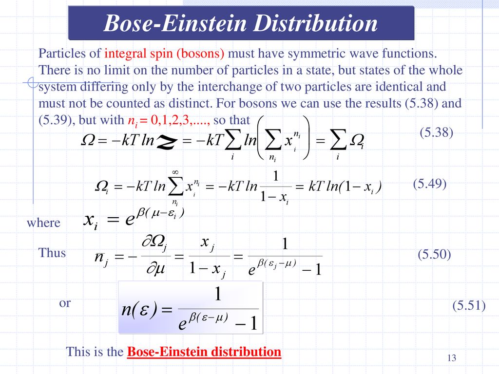 Fermi and Bose Statistics - ppt download