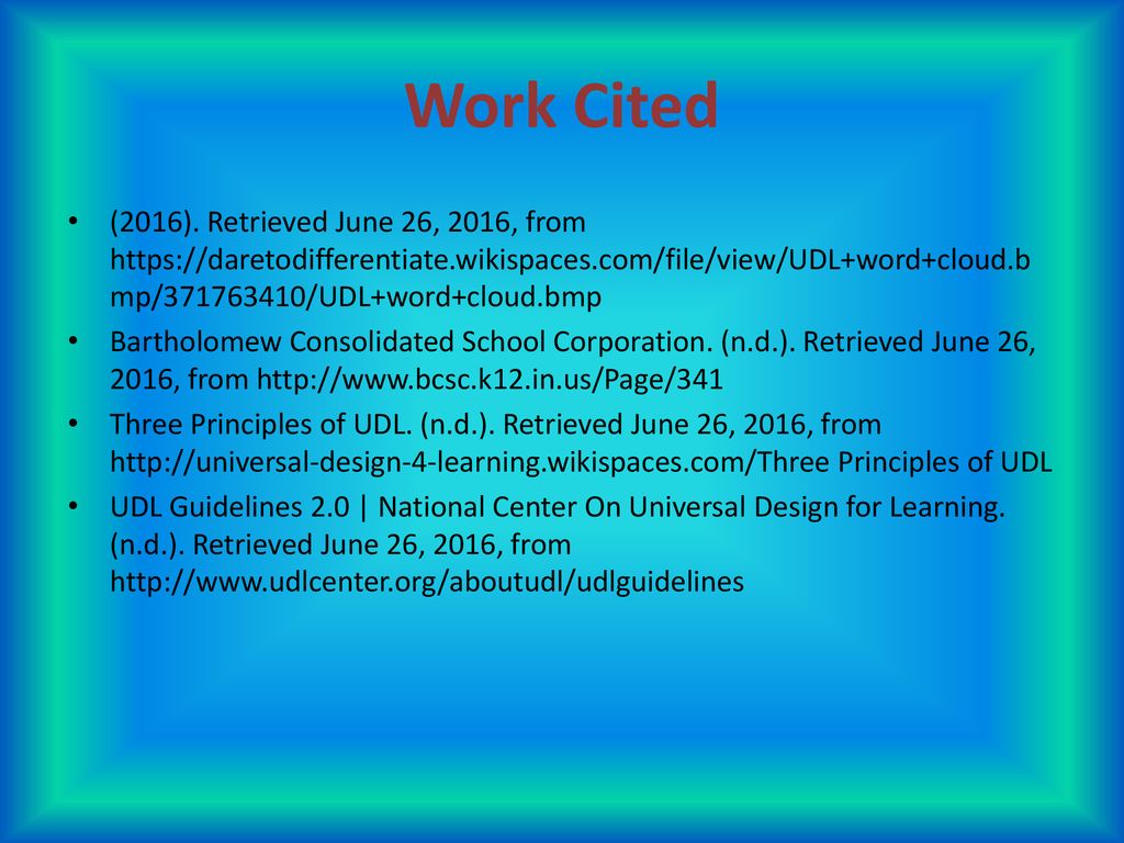 Universal design for learning udl ppt download