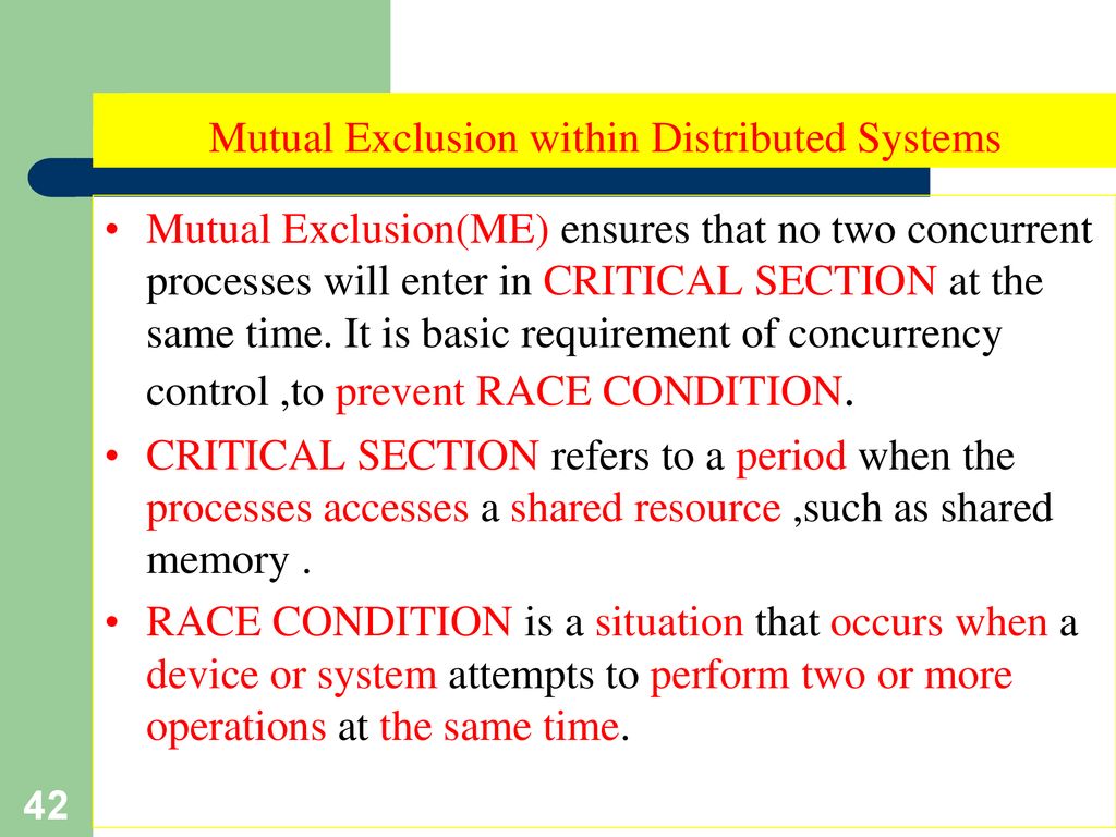Mutual Exclusion within Distributed Systems