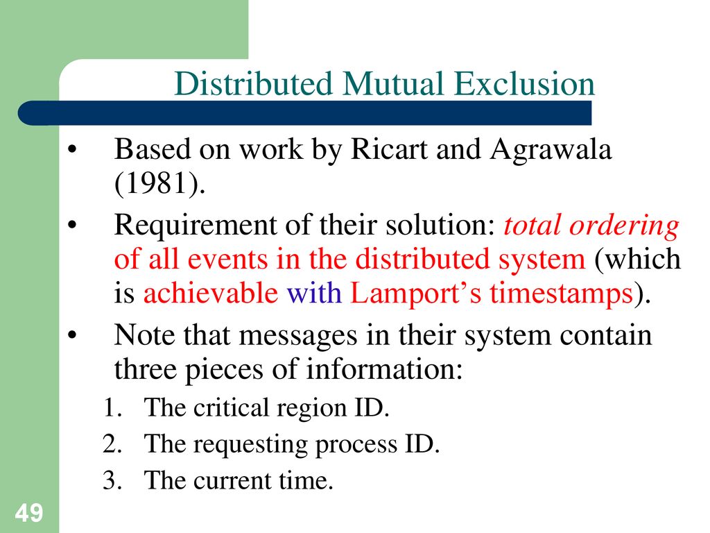 Distributed Mutual Exclusion