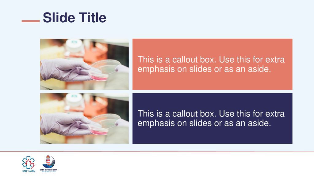 Slide Title This is a callout box. Use this for extra emphasis on slides or as an aside.