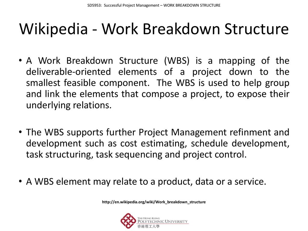 Work breakdown structure - Wikipedia