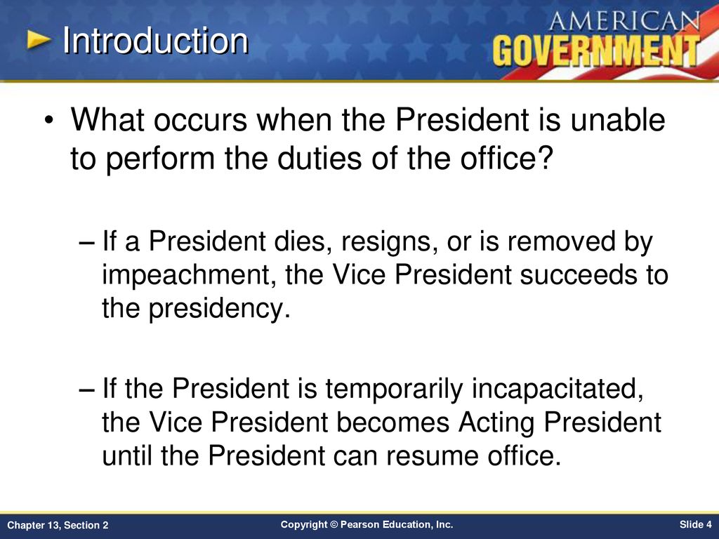 Chapter 13 The Presidency Section 2 ppt download