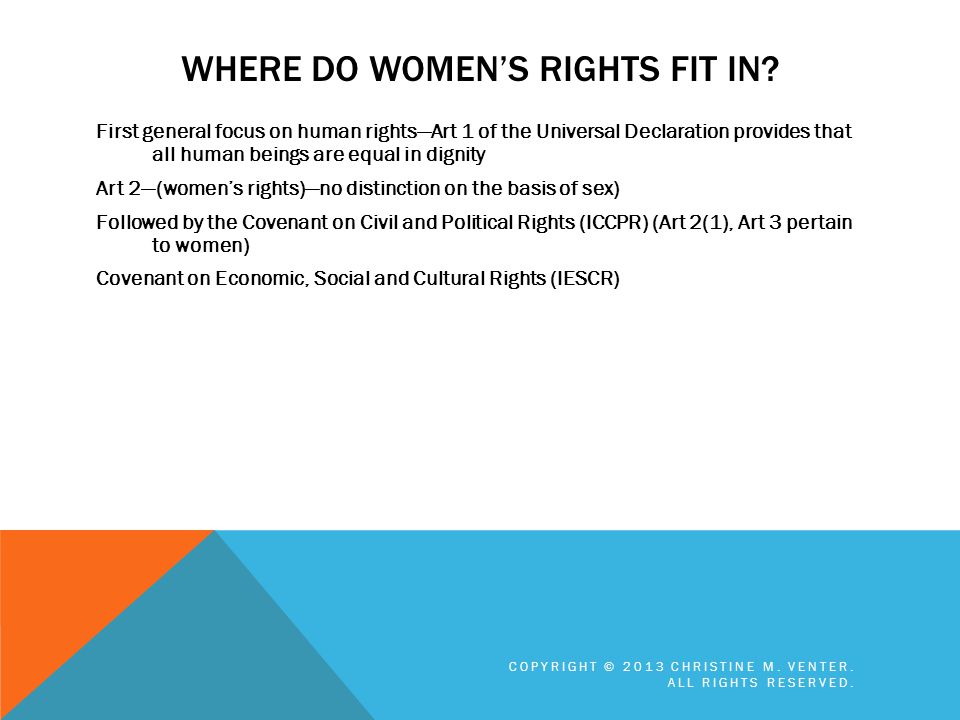 Where do Women’s Rights fit in