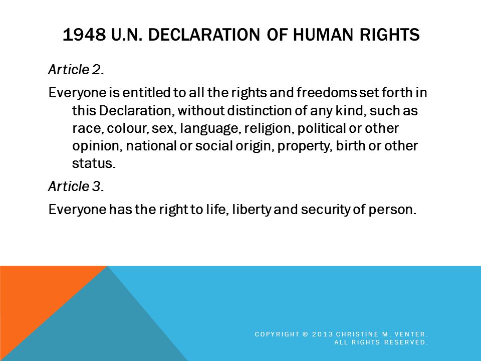 1948 U.N. Declaration of Human Rights