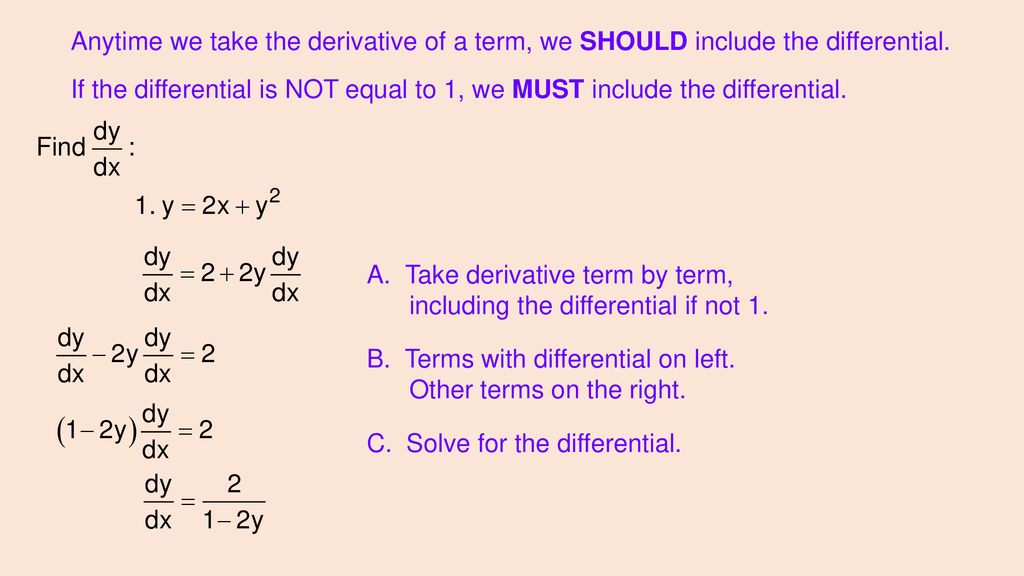 Implicit differentiation calculator