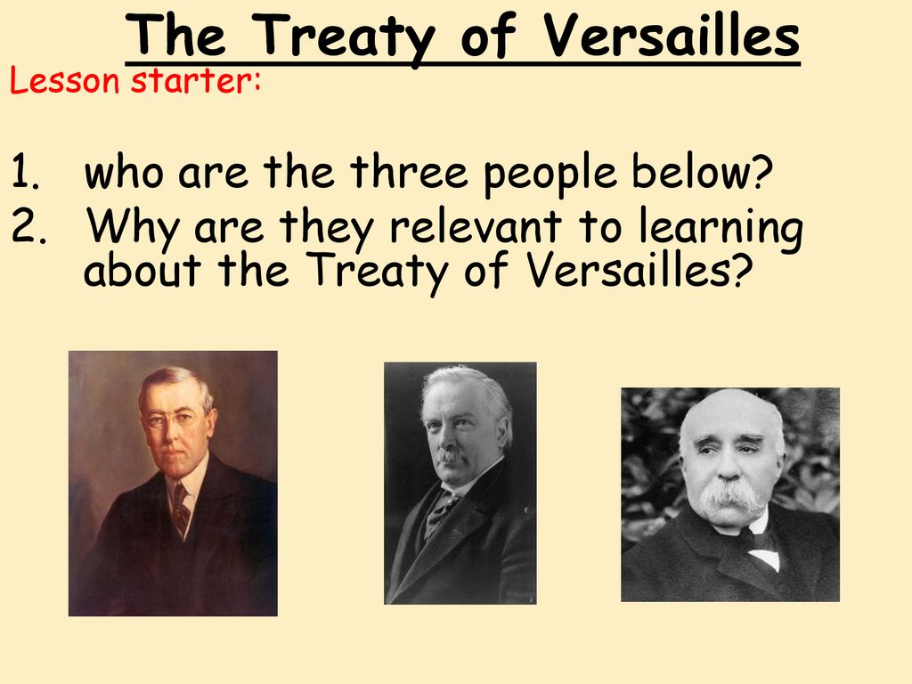 The Treaty Of Versailles - Ppt Download