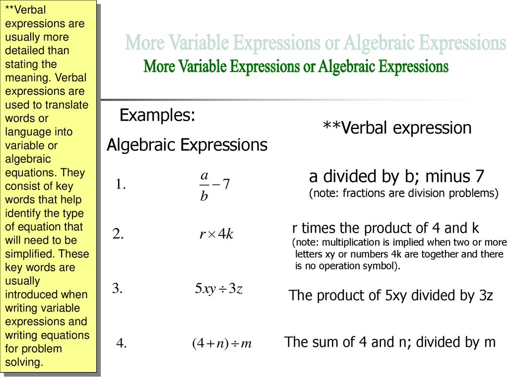 Variables and Expressions - ppt download