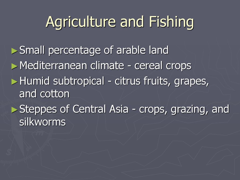 Agriculture and Fishing