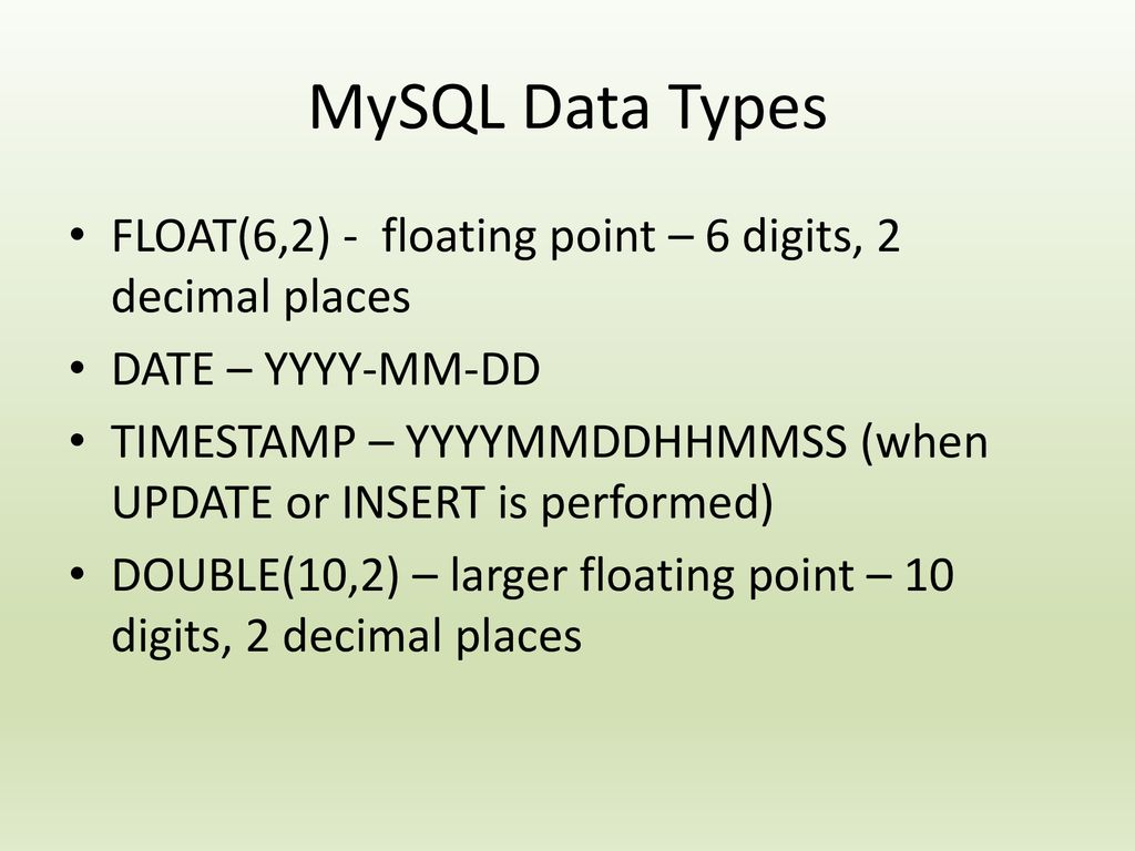 Chapter 4 Introduction to MySQL. - ppt download