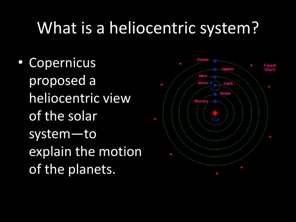 What is a heliocentric system