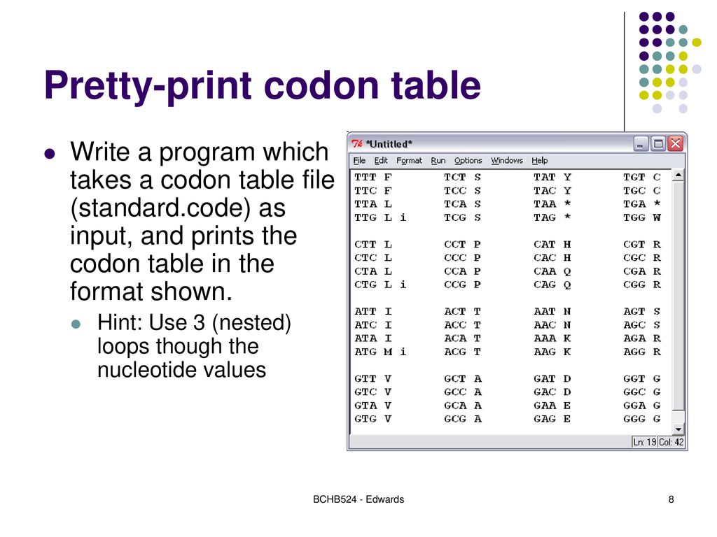 Basic Python Review BCHB524 Lecture 8 BCHB524 - Edwards. - ppt download