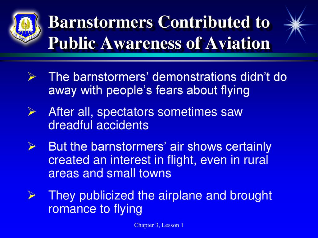 Barnstormers Contributed to Public Awareness of Aviation