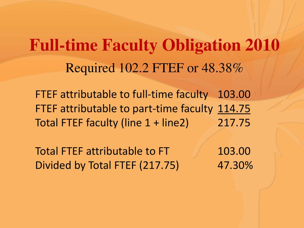 Full-time Faculty Obligation - ppt download