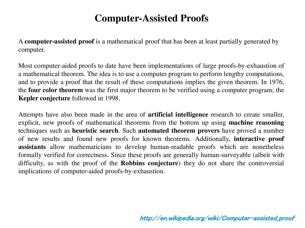 Computer-Assisted Proofs