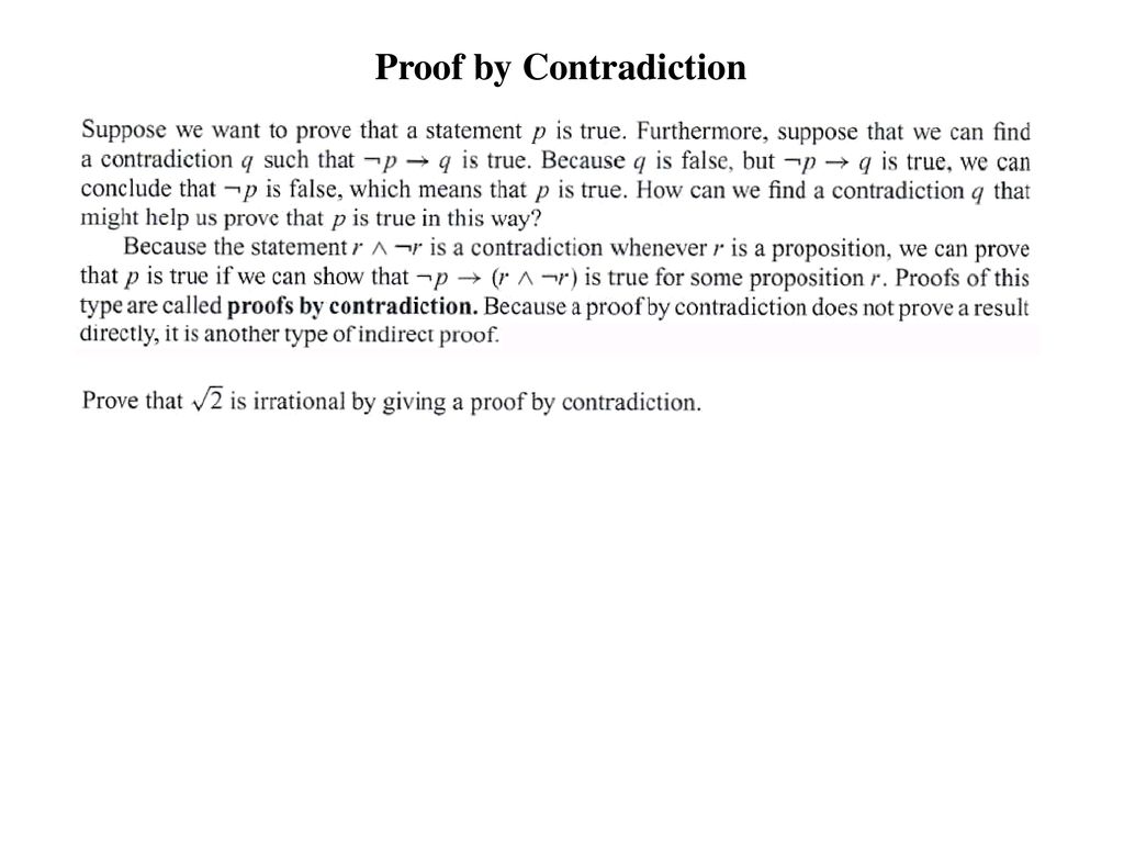 Proof by Contradiction