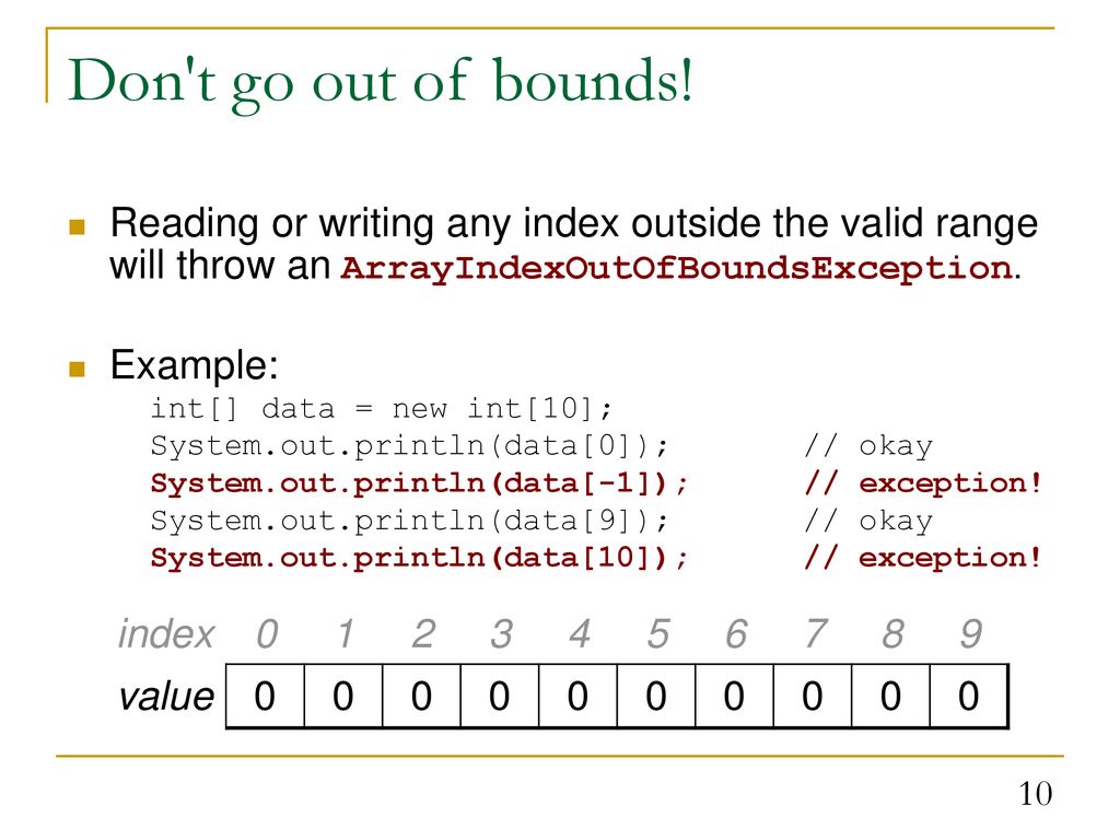Array basics Readings: ppt download