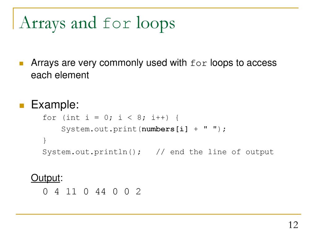 Array basics Readings: ppt download