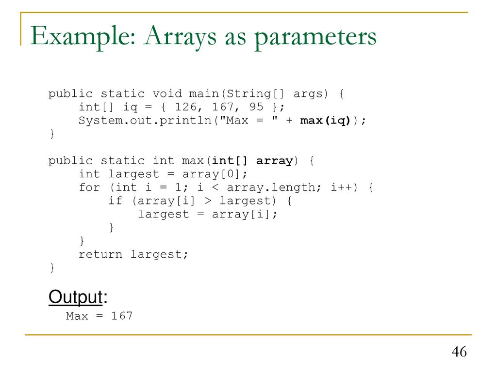 Array basics Readings: ppt download