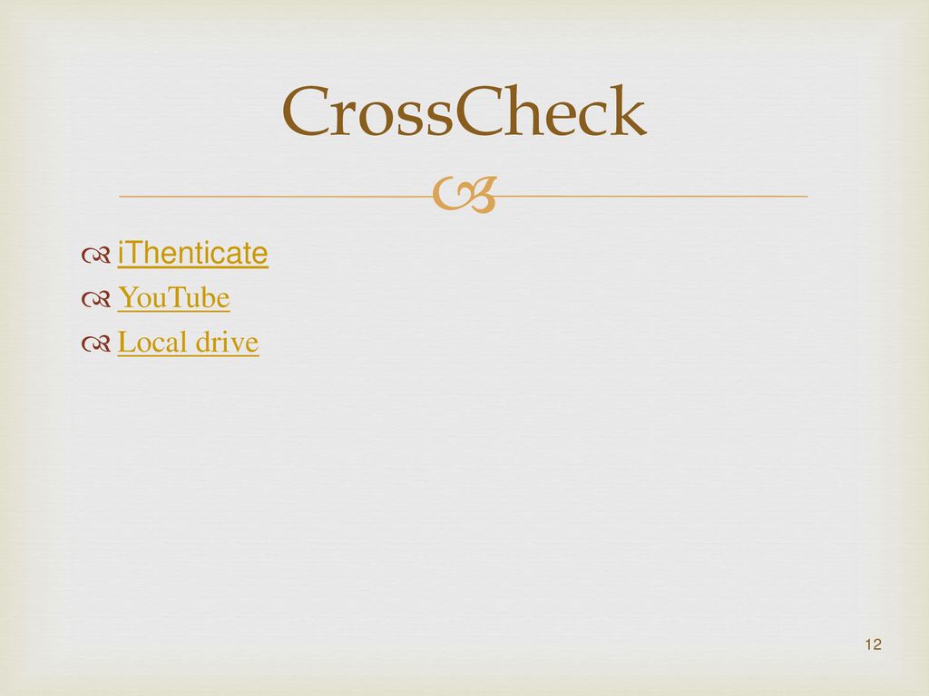 crosscheck ithenticate