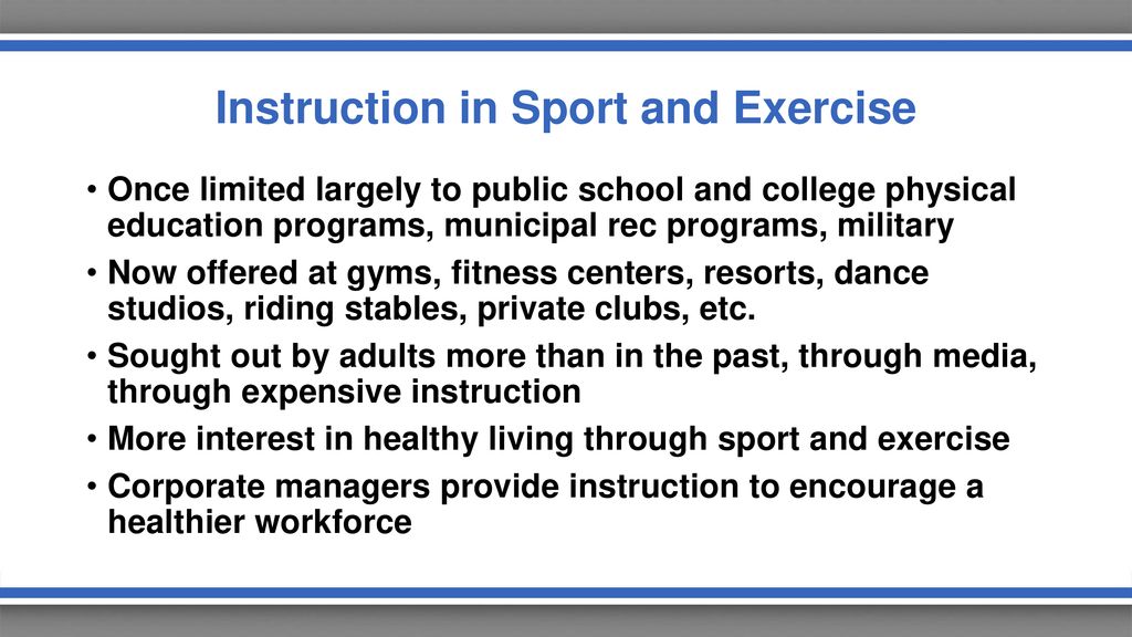Instruction in Sport and Exercise