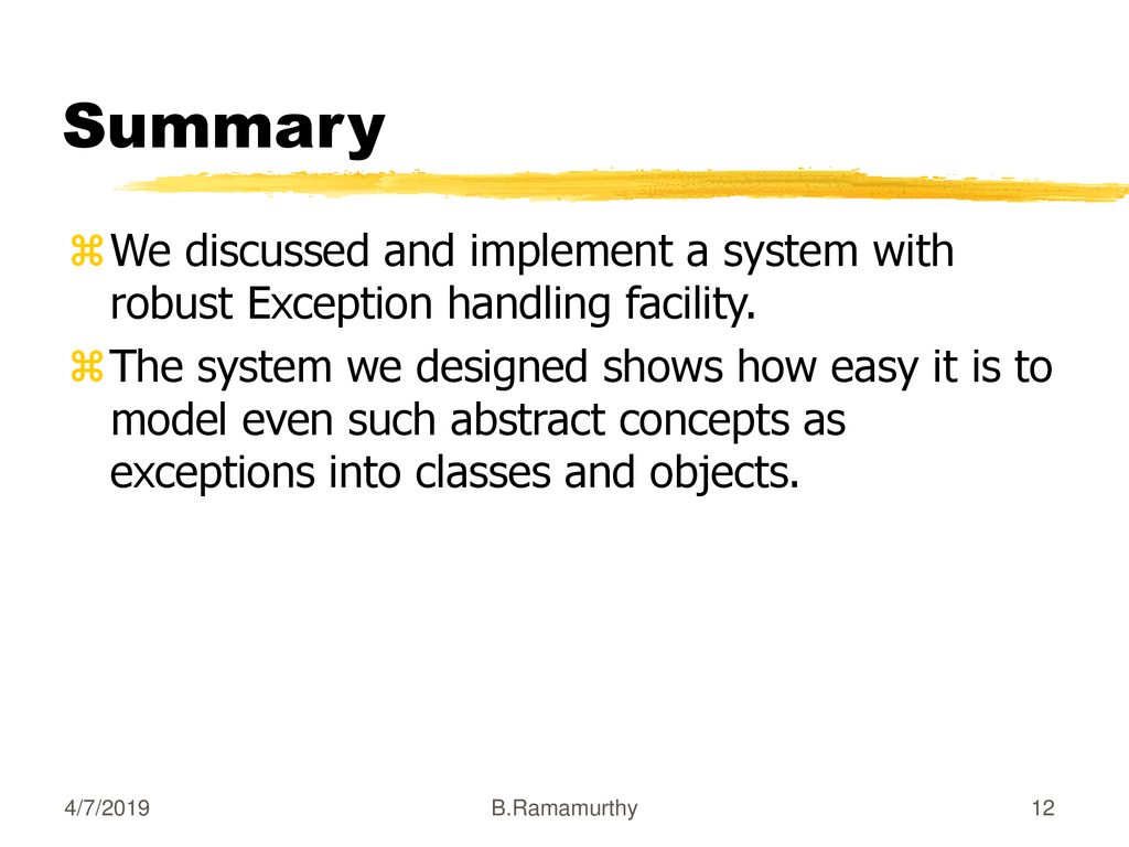Designing with Java Exception Handling - ppt download