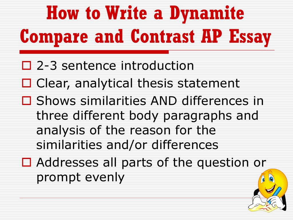 How to Write a Dynamite Compare and Contrast AP Essay